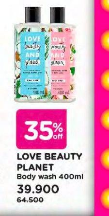 Promo Harga LOVE BEAUTY AND PLANET Body Wash All Variants 400 ml - Watsons