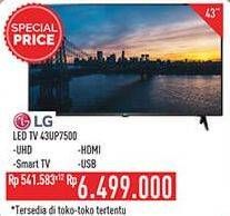 Promo Harga LG 43UP7500PTC | 4K Smart UHD TV 43"  - Hypermart