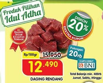 Promo Harga Daging Rendang Sapi per 100 gr - Superindo