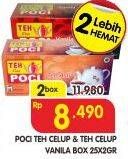Promo Harga Cap Poci Teh Celup Asli, Vanila per 2 box 25 pcs - Superindo