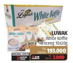 Promo Harga Luwak White Koffie 20 gr - Lotte Grosir