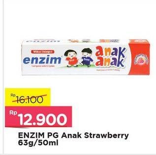 Promo Harga ENZIM Pasta Gigi Anak Strawberry 50 ml - Alfamart