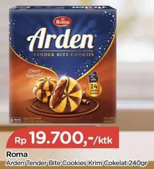 Promo Harga Roma Arden Tender Bite Cookies Krim Cokelat 240 gr - TIP TOP