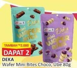Promo Harga Deka Wafer Roll Bites Mini Ube, Choco Choco 80 gr - Alfamart