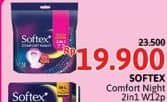 Promo Harga Softex Comfort Night 2 In 1 12 pcs - Alfamidi