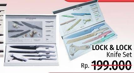 Promo Harga LOCK & LOCK Kitchen Knife Set 5 pcs - LotteMart