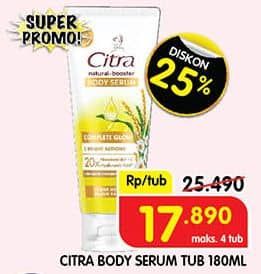 Promo Harga Citra Natural Booster Body Serum 180 ml - Superindo