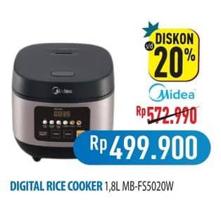Promo Harga Midea Rice Cooker - MB-FS5020W  - Hypermart