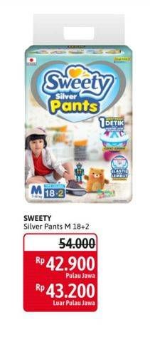Promo Harga Sweety Silver Pants M18+2 20 pcs - Alfamidi