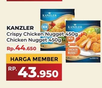 Promo Harga Kanzler Chicken Nugget Original, Crispy 450 gr - Yogya