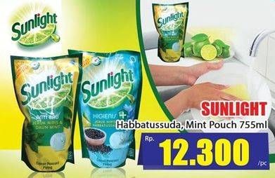 Promo Harga SUNLIGHT Pencuci Piring Habbatussauda, Mint 755 ml - Hari Hari