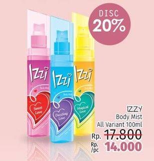 Promo Harga IZZI Fine Fragrance Mist All Variants 100 ml - LotteMart