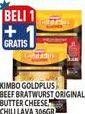 Promo Harga Kimbo Gold Plus Bratwurst Original, Butter Cheese, Chilli Lava 360 gr - Hypermart