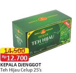 Promo Harga Kepala Djenggot Teh Celup Green Tea per 25 pcs 60 gr - Alfamart