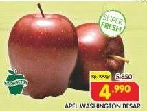 Promo Harga Apel Washington B Besar per 100 gr - Superindo