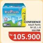 Promo Harga Confidence Adult Diapers Pants M10+2, L8+2 10 pcs - Alfamidi