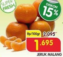 Promo Harga Jeruk Malang per 100 gr - Superindo