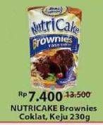 Promo Harga Nutricake Instant Cake Brownies Chocolate, Keju 230 gr - Alfamart