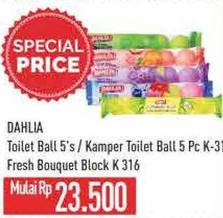 Promo Harga Dahlia Toilet Color Ball K-31, Fresh Floral 5 pcs - Hypermart
