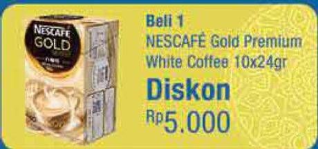 Promo Harga Nescafe Gold Premium per 10 sachet 24 gr - Hypermart