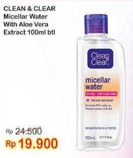 Promo Harga CLEAN & CLEAR Micellar Water Aloe Vera Extract 100 ml - Indomaret