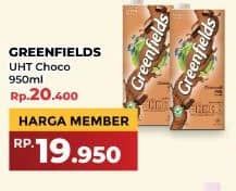 Promo Harga Greenfields UHT Choco Malt, Chocolate 1000 ml - Yogya