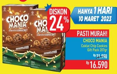 Promo Harga Choco Mania Choco Chip Cookies 207 gr - Hypermart