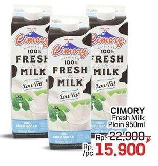 Promo Harga Cimory Fresh Milk Full Cream, Low Fat 950 ml - LotteMart