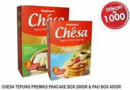 Promo Harga CHESA Pancake Mix 200gr / Tepung Premiks Pao 455gr  - Superindo