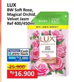 Promo Harga LUX Botanicals Body Wash Soft Rose, Magical Orchid, Velvet Jasmine 400 ml - Alfamart