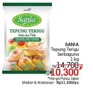 Promo Harga Sania Tepung Terigu Green 1000 gr - LotteMart