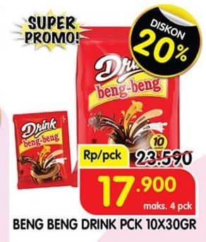 Promo Harga Beng-beng Drink per 10 sachet 30 gr - Superindo