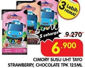 Promo Harga Cimory Susu UHT Strawberry, Chocolate 125 ml - Superindo