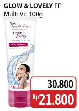 Promo Harga Glow & Lovely (fair & Lovely) Facial Foam Brightening Multi Vitamin 100 gr - Alfamidi