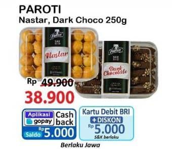 Promo Harga Paroti Nastar/Dark Chocolate Cookies   - Alfamart