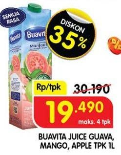 Promo Harga Buavita Fresh Juice All Variants 1000 ml - Superindo