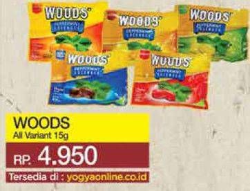 Promo Harga WOODS Peppermint Lozenges All Variants 15 gr - Yogya