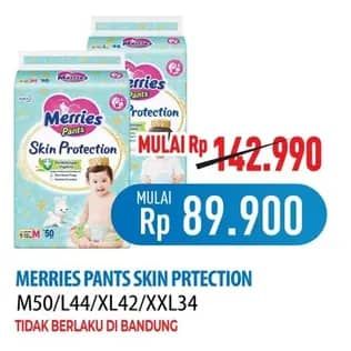 Promo Harga Merries Pants Skin Protection M50, L44, XL42, XXL34 34 pcs - Hypermart