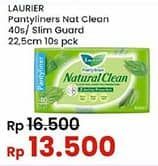 Promo Harga Laurier Pantyliners Natural Clean/Super Slimguard Day  - Indomaret