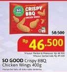 Promo Harga So Good Crispy BBQ Chicken Wings 400 gr - Alfamidi