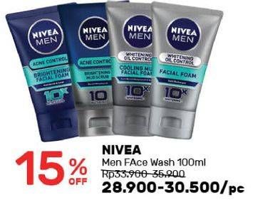 Promo Harga NIVEA MEN Facial Foam 100 ml - Guardian