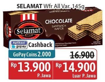 Promo Harga Selamat Wafer All Variants 145 gr - Alfamidi