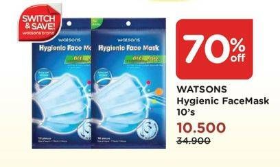 Promo Harga WATSONS Hygienic Face Mask 10 pcs - Watsons