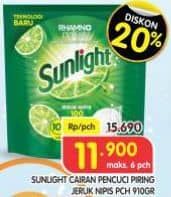Promo Harga Sunlight Pencuci Piring Jeruk Nipis 100 910 ml - Superindo