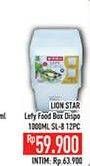 Promo Harga LION STAR Lefy Rectangular SL-8 per 12 pcs 1000 ml - Hypermart