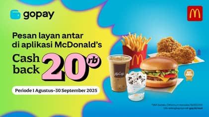 Promo Harga Cashback hingga 20.000 GoPay Coins  - McD