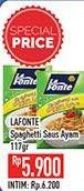 Promo Harga LA FONTE Spaghetti Instant Chicken Sauce 117 gr - Hypermart