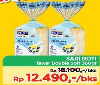 Promo Harga SARI ROTI Tawar Double Soft 360 gr - TIP TOP