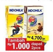 Promo Harga Indomilk Susu UHT Pisang, Melon 190 ml - Alfamart