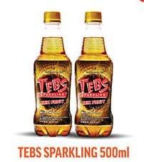 Promo Harga TEBS Tea With Soda 500 ml - Hypermart